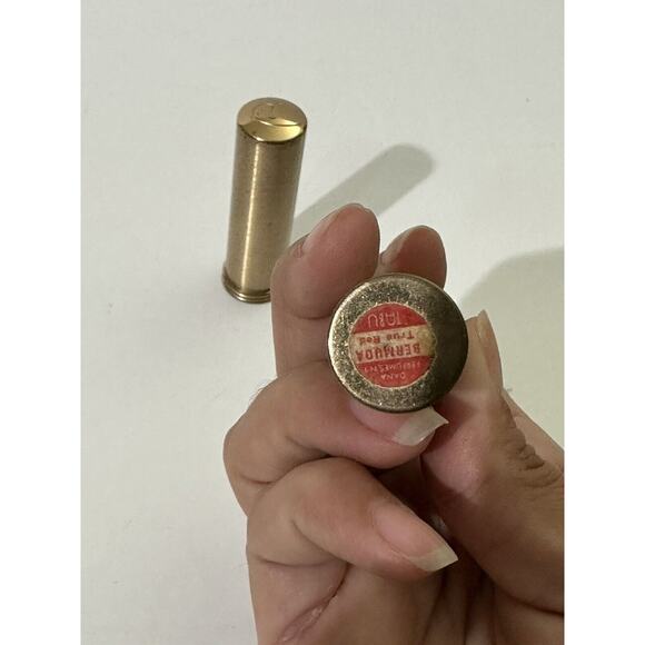 2 Dana Tabu Lipstick 60’s Metal Golden Plated Case Bermuda True Red Vintage RARE - Picture 3 of 8